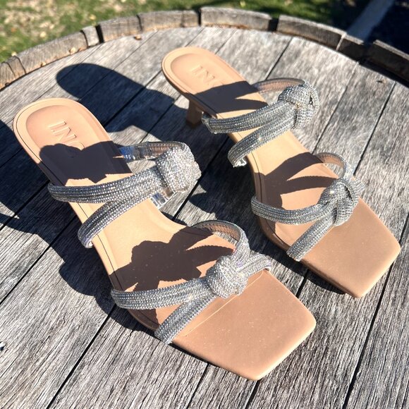 NWT INC Rhinestone Knotted Slip On Heels - Nadeen - Size 9 - Picture 10 of 11